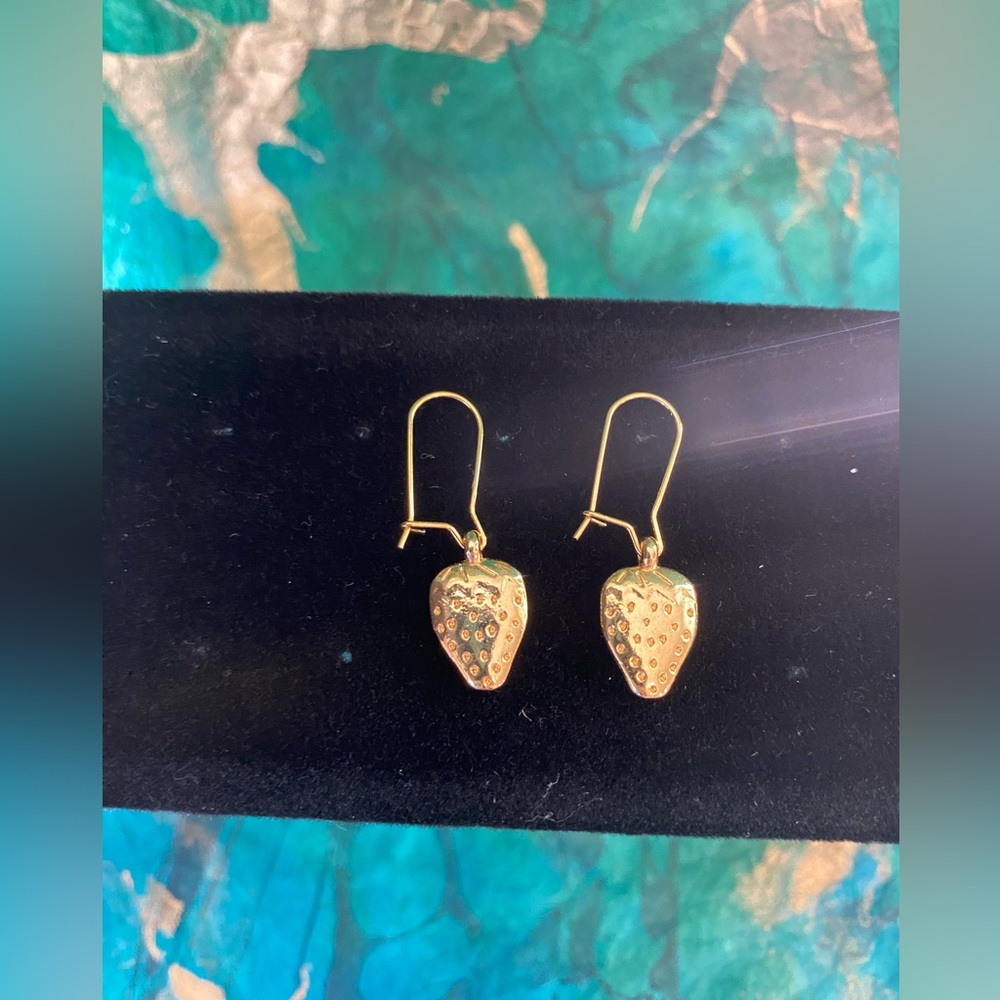 Strawberry Earrings 18ct Gold Plated